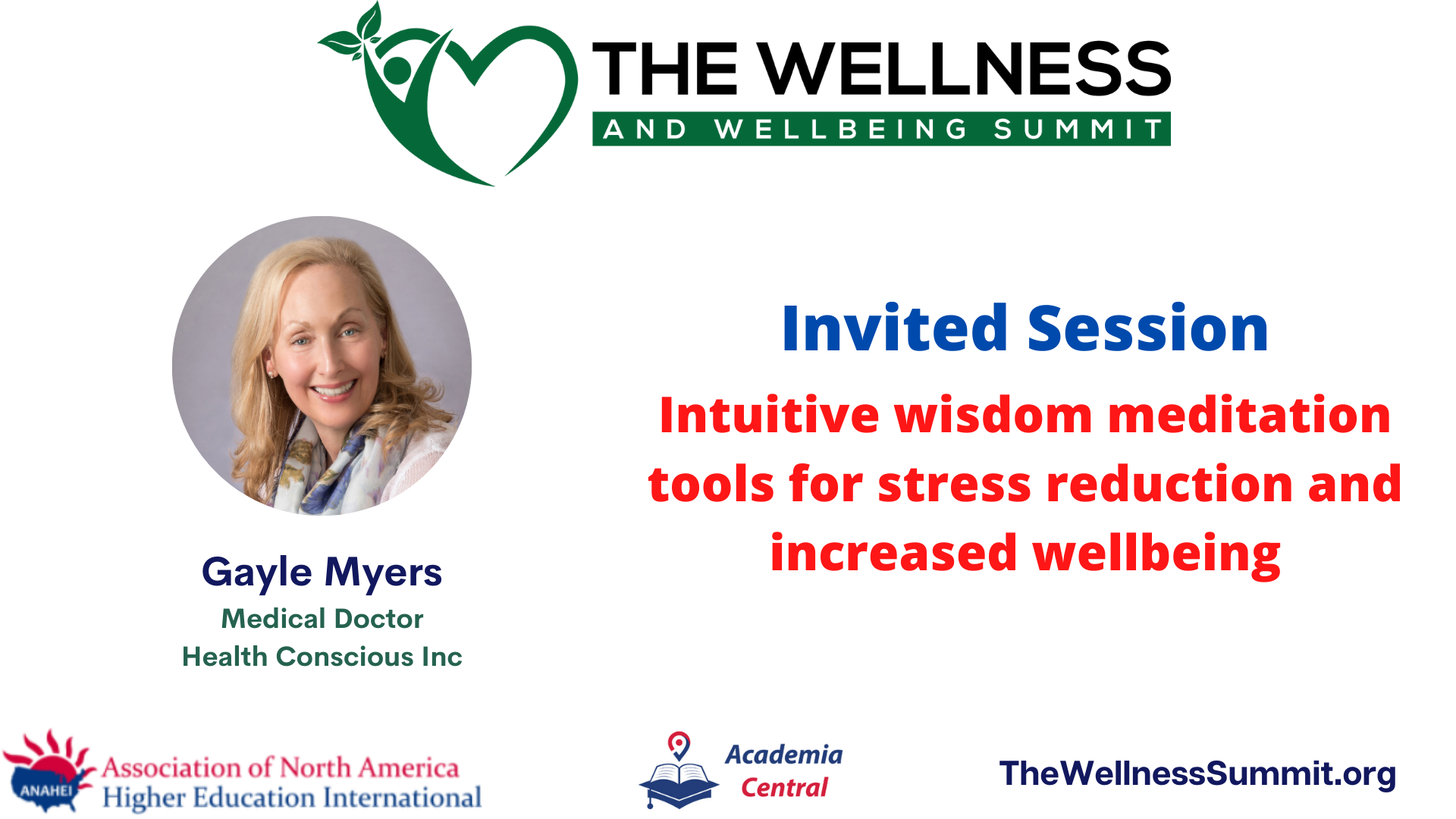 DR. GAYLE MYERS AT THE WELLNESS & WELLBEING SUMMIT SPRING 2022