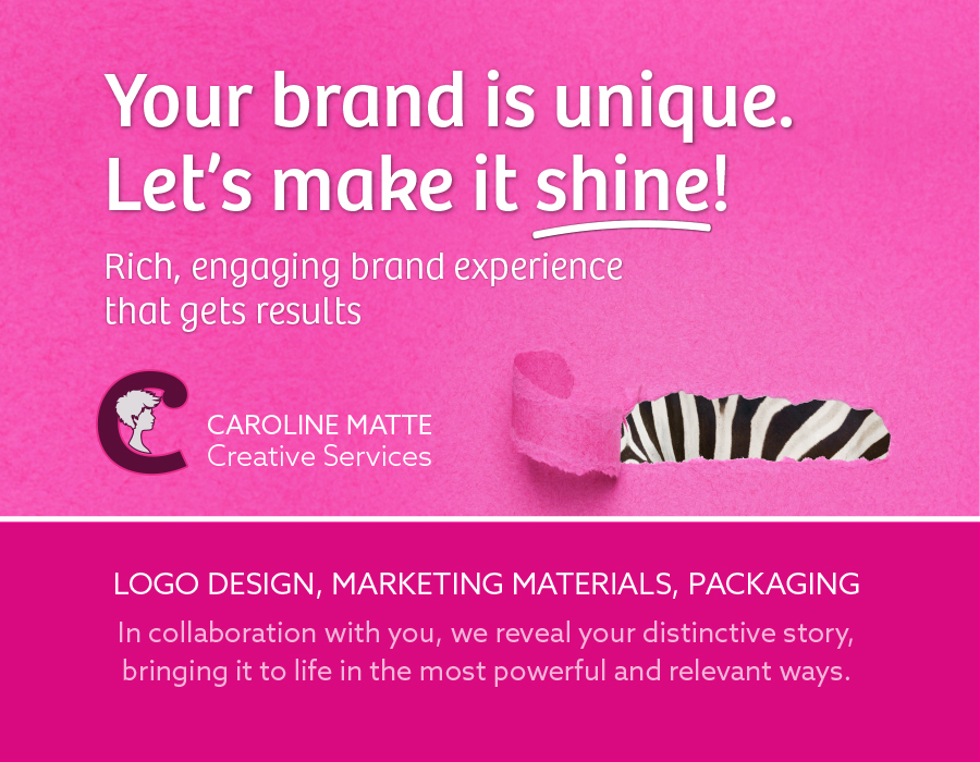 Caroline Matte Logo Design, Marketing Materials, Packaging
